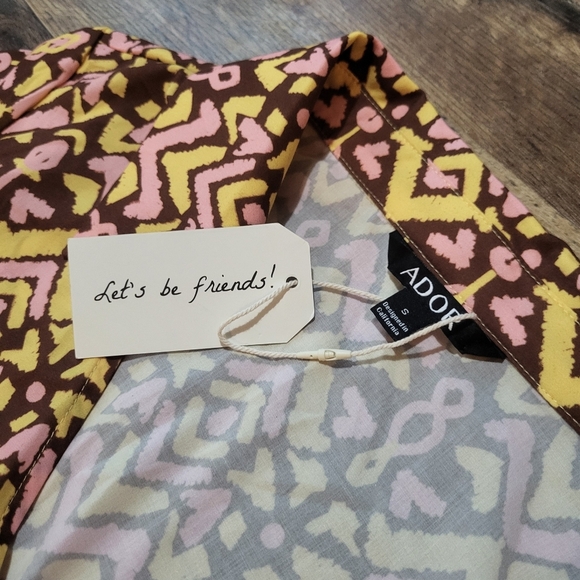 Ador Vintage Print Stretch Wrap Maxi Dress Size Small - Picture 6 of 12